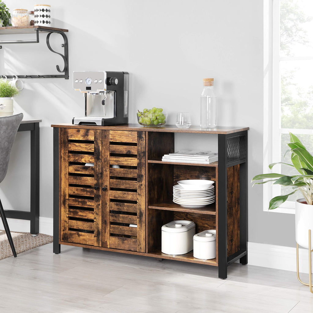 VASAGLE Mobile Kitchen Island with 2 Doors, 2 Drawers