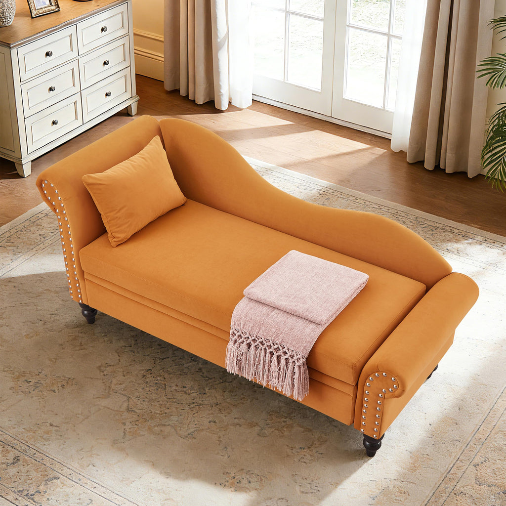 ERYE Boucle Upholstered Left Facing Chaise Lounge Indoor for Living Room Bedroom,Comfy Single Chaise Lounge Modern Leisure Recliner Sleeper Sofa Daybed, Easy Assemble