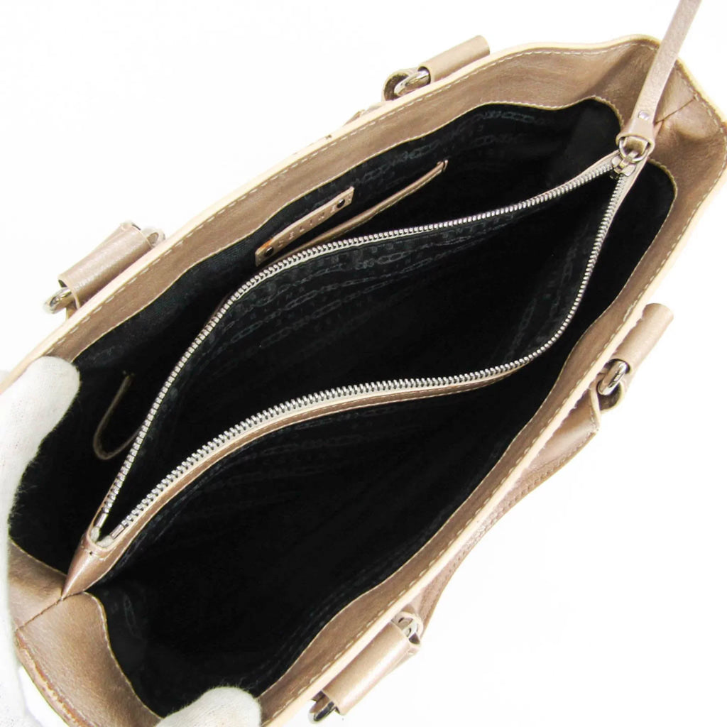 Pre-Owned (Good) Celine Women's Boogie Beige,Champagne Handbag Leather
