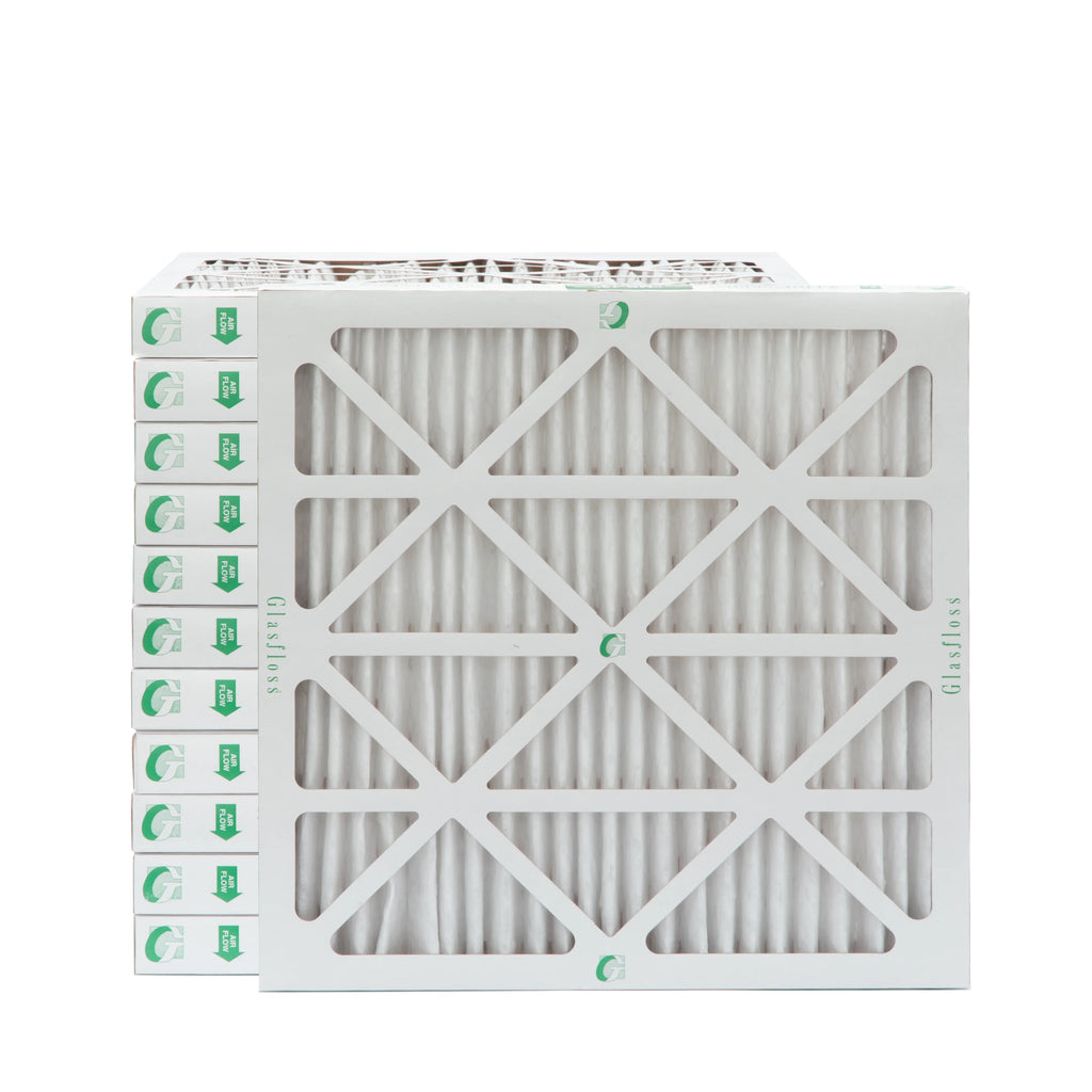 10 23-3/8 x Pack MERV 24x24x2 23-3/8 Air 1-3/4 Actual x Size: of Glasfloss. Inch Pleated by 2" 12 Filters