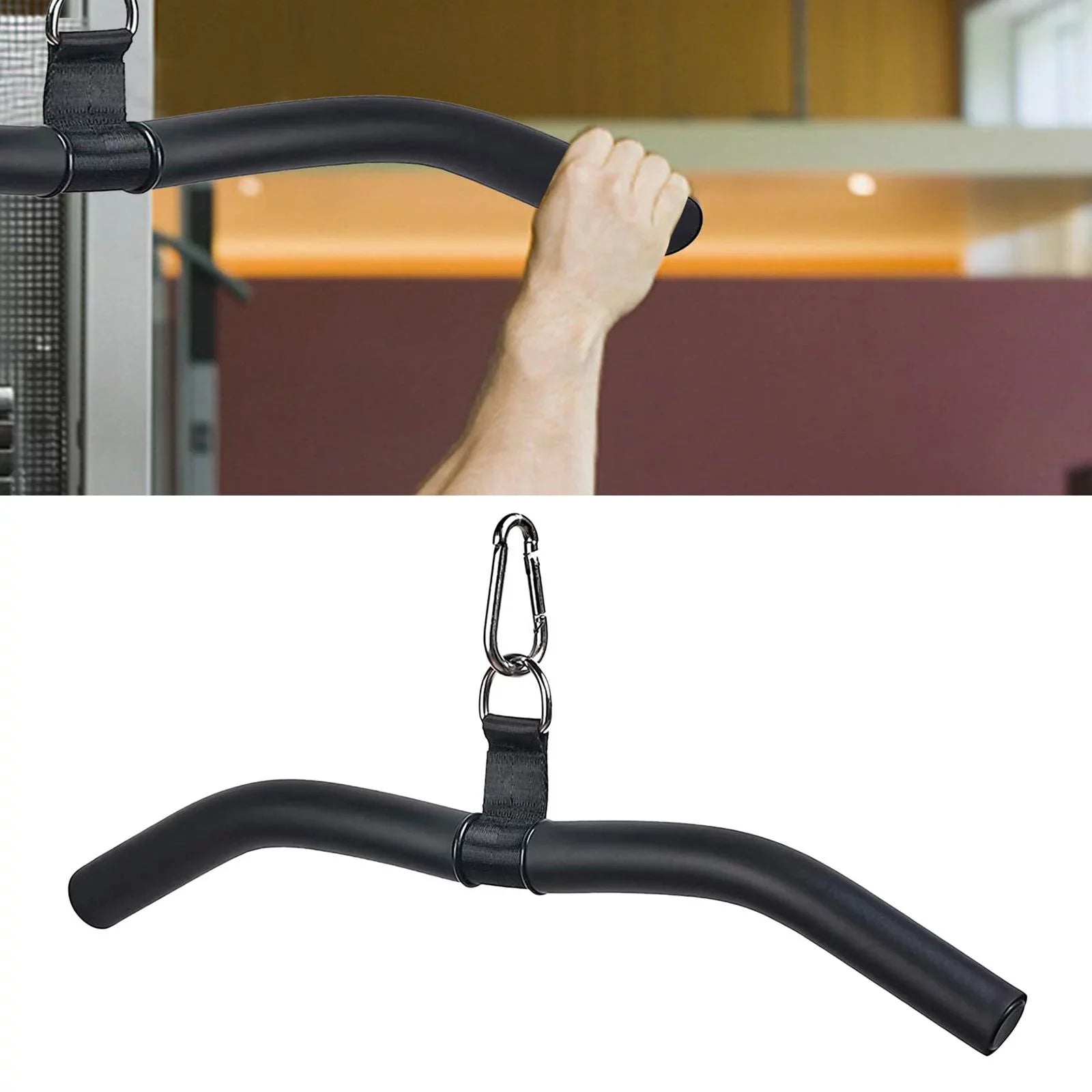 Handle Body Full Strength Workout, Attachment, Rubber Gym, Cable Bar Rotation Machine and Training, Bar for Pulldown with LAT