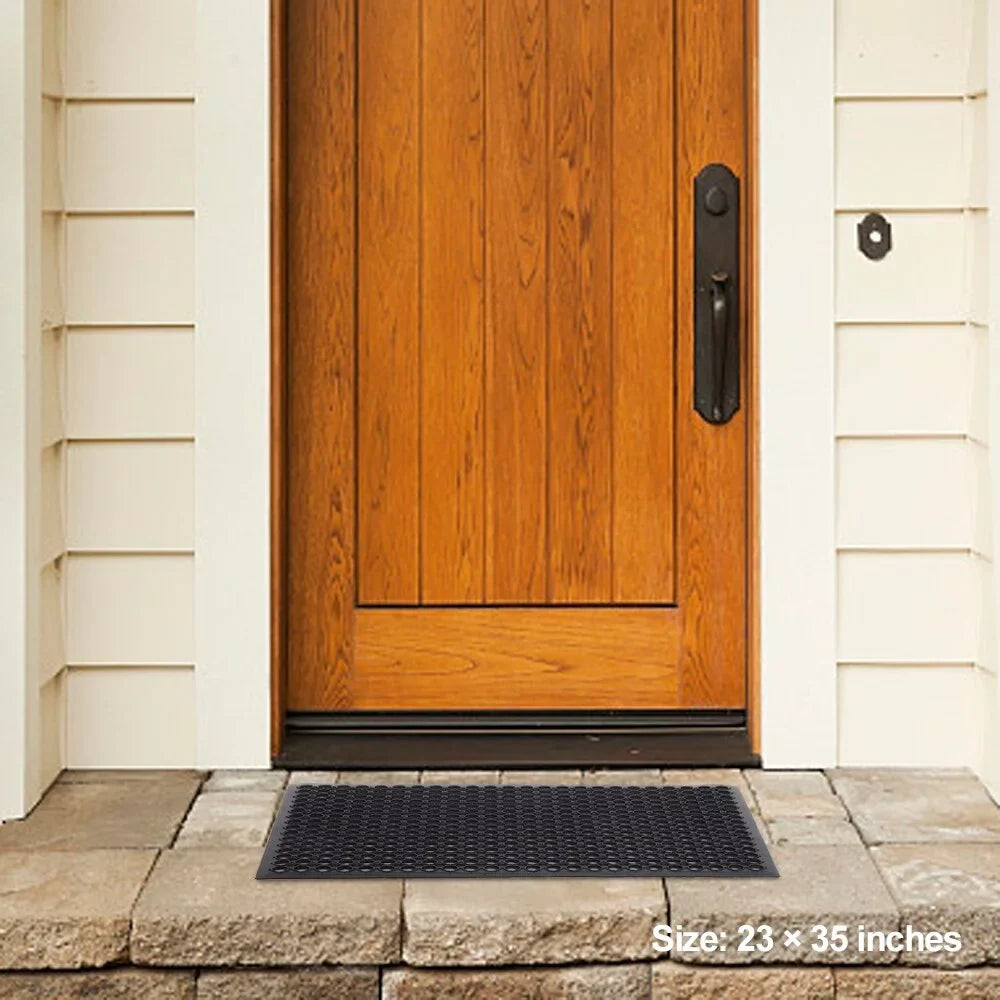 Non-Slip Non-Slip Drainage Large Industrial Rubber Mat 60*90cm Multi-Functional Anti-Fatigue Kitchen Hexagonal Duty Mat Black Bar Heavy