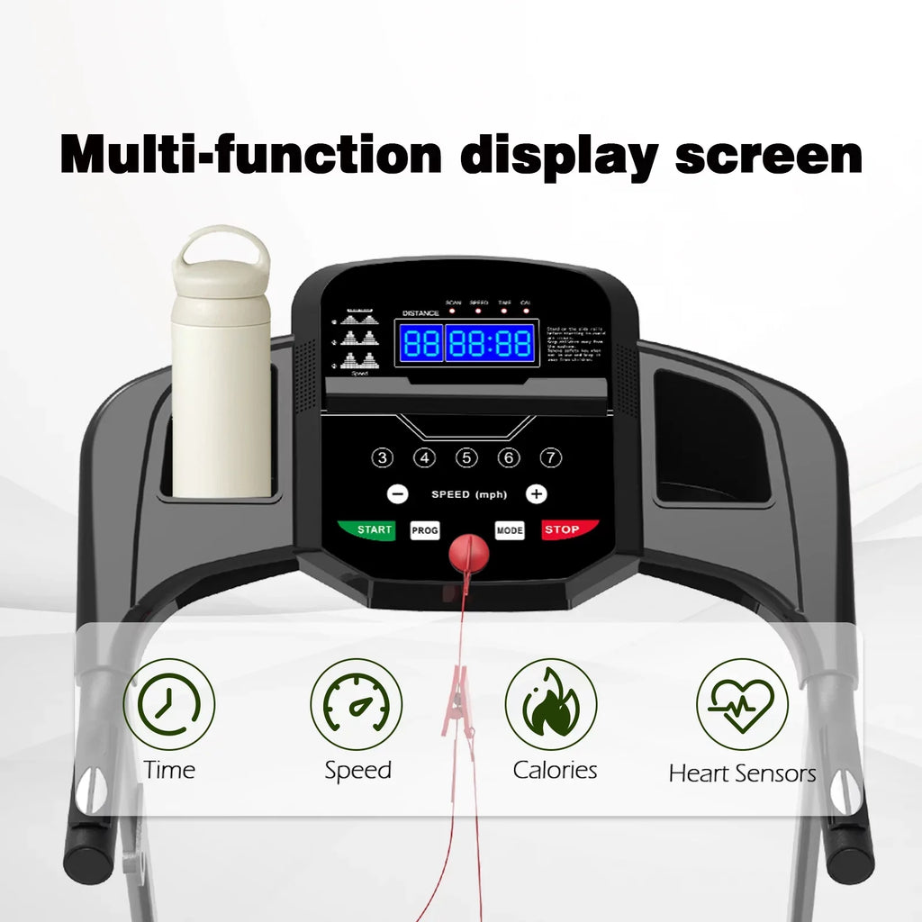 Treadmill Inolait Machine, Folding Running Electric 1.5HP Black