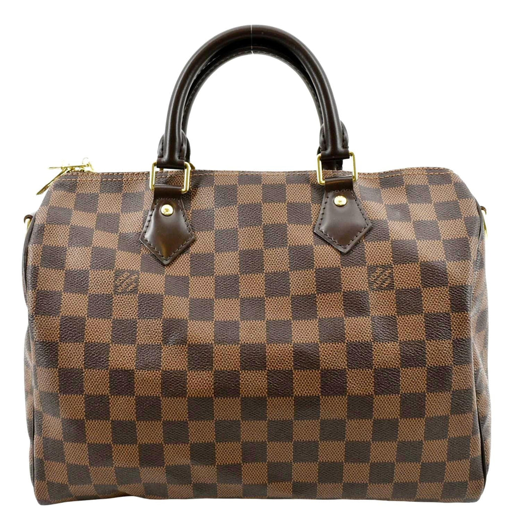 Damier 30 Ebene Shoulder LOUIS Bag VUITTON Speedy Brown Pre-owned Bandouliere