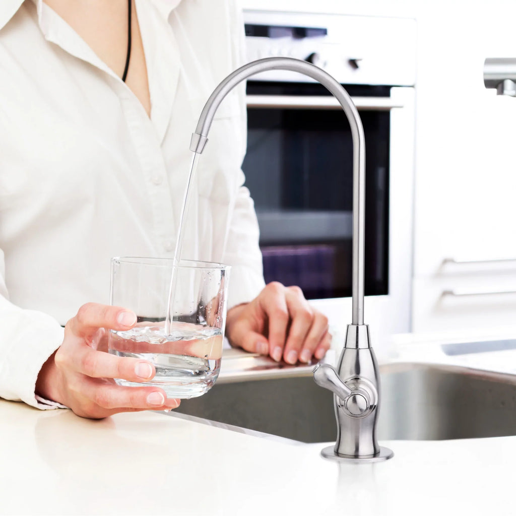 Heavy Nickel iSpring Water, Bar Reverse High RO Sink Brushed Faucet, Kitchen Drinking Spout Osmosis, GK1-BN Contemporary Duty