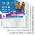 6 Pleated CLEAN by HVAC Furnace MERV - to & 13 Filter 9 AIRX Pack Comparable 16x16x2 MPR USA Conditioner 1500 FPR 16x16x2 Filter Filters WICKED Premium Electrostatic Made Air AC Air FILTERS 2200 AIR.