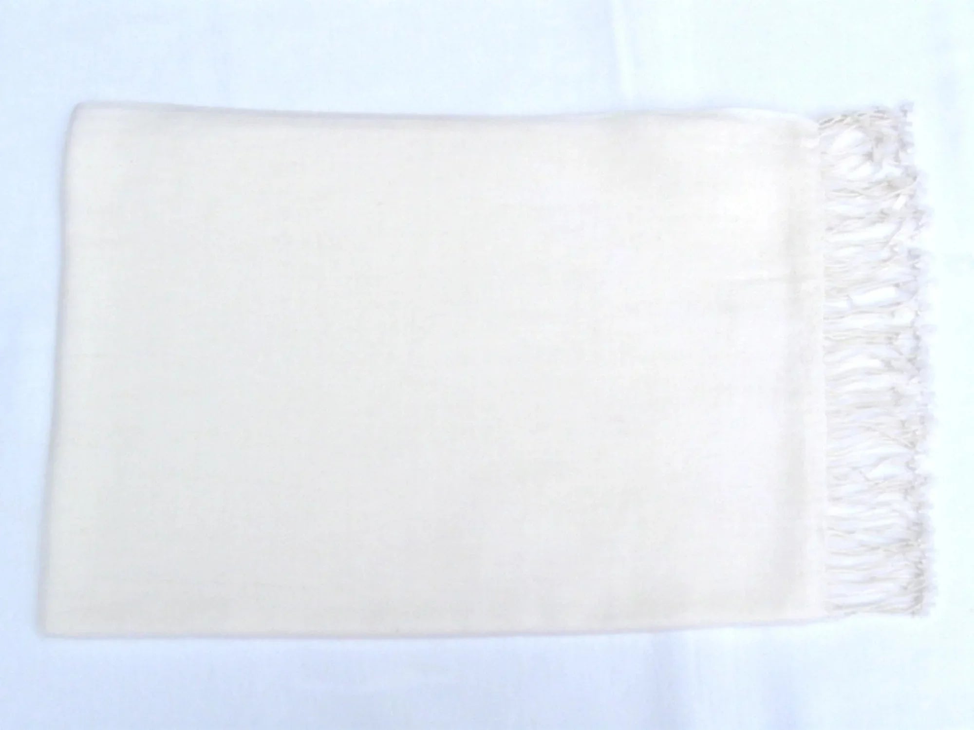 (Cream/Ivory Shawl) Regular Shawl/Shawls/Scarf/Scarves/Wrap/Stole/Muffler/Cape/Ruana/Blanket/Throw/Pashmina Scarf/Wool/Silk Shawl/Cashmere