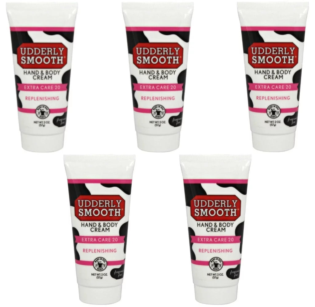 2 oz, Care Cream Body Smooth & Extra 5-Pack Hands 20 Replenishing Udderly