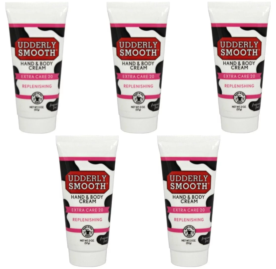 2 oz, Care Cream Body Smooth & Extra 5-Pack Hands 20 Replenishing Udderly
