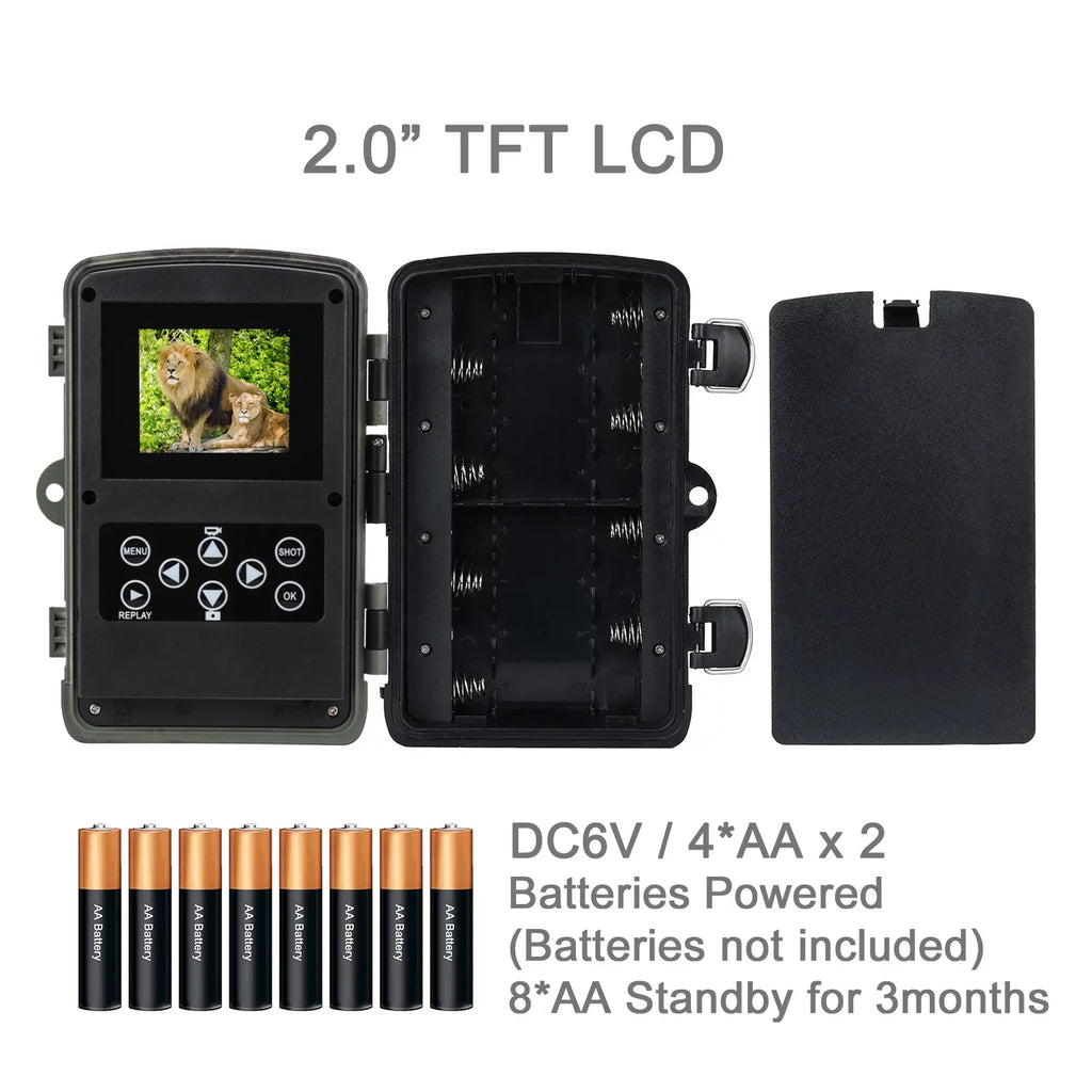 Card Night Hunting TF Trail with IR LED 36MP Hunting Wildlife Wildgame 4K Monitors 32GB HC-812A Trail Vision Camera SuntekCam Trail with Monitor Waterproof Camera