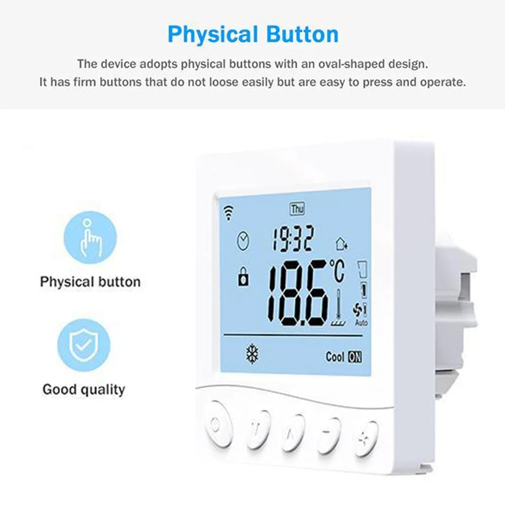 3.2Inch ADBEN /485 LCD tat Smart Fan /485 Application Pipe Modbus Display BREWEL WIFI/485 Fan Pristin Thermostat,Voice 2 Maiju tat Pipe Modbus BUZHI 2 WIFI/485 LCD Floor 3.2Inch dsfen Modbus Coil