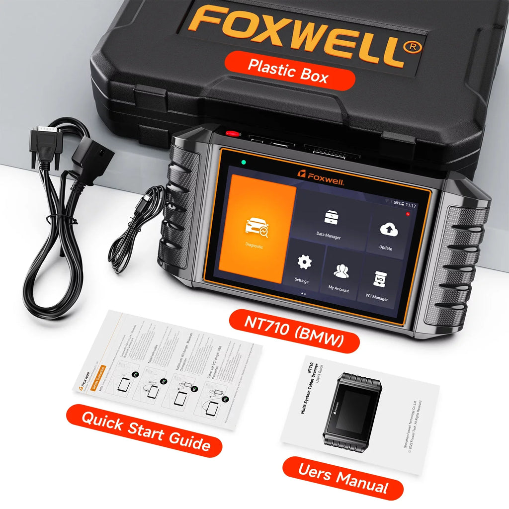 BMW Systems Services for MINI Code Scan BMW RR Control All Scanner Foxwell Car Scanner Reader Maintenance Test Tool 31+ Automotive NT710 Automobiles Tool Diagnostic Bi-Directional OBD2 Active OBDII