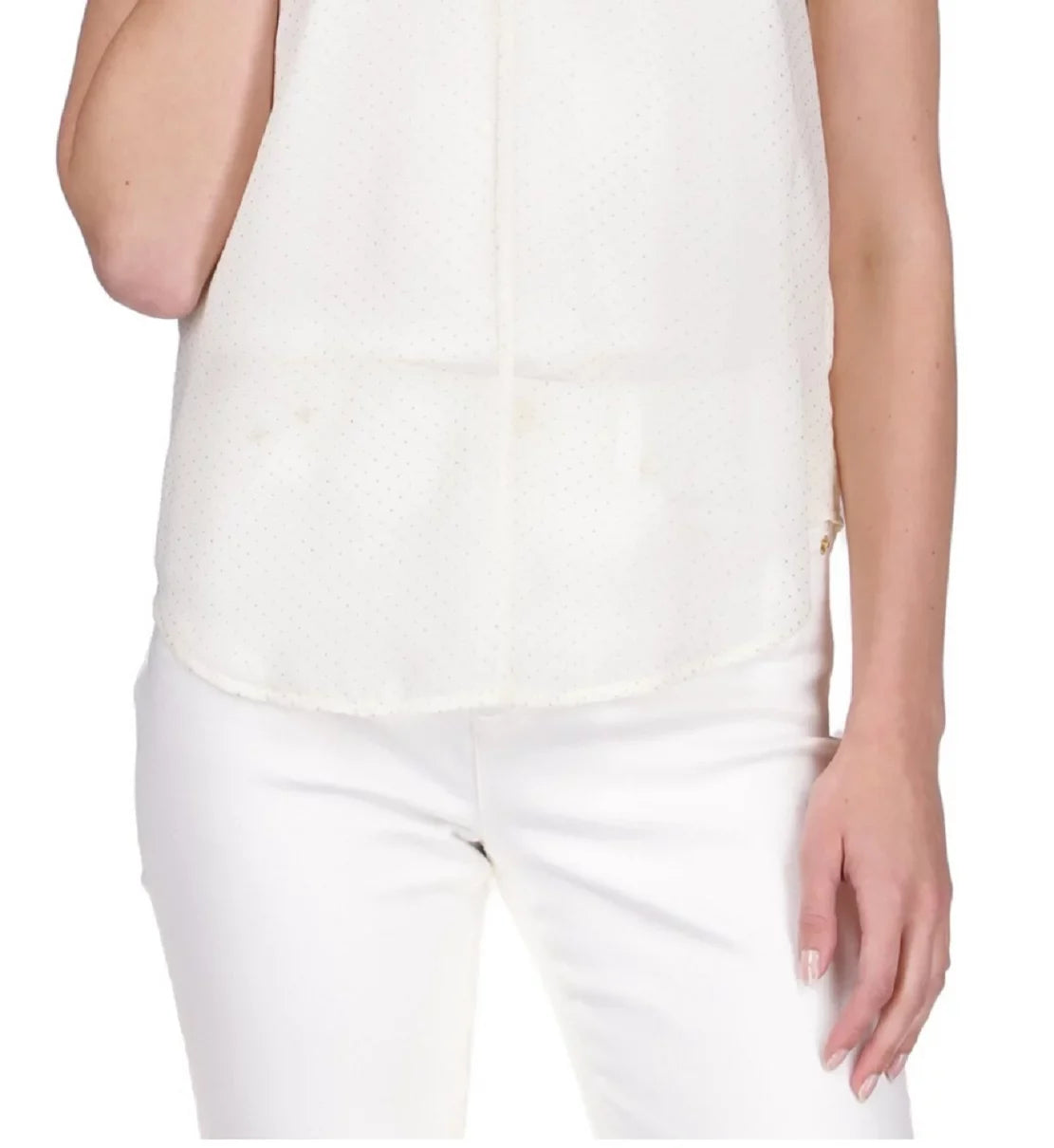 Chiffon MICHAEL Top Kors Dewdrop Ruffled Michael