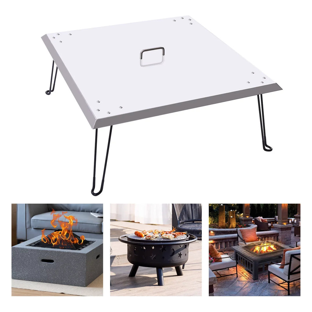 Fire Fire Pit Heat Pit Burner Deflector-Turn Cover Heater Patio into a 30"x30"