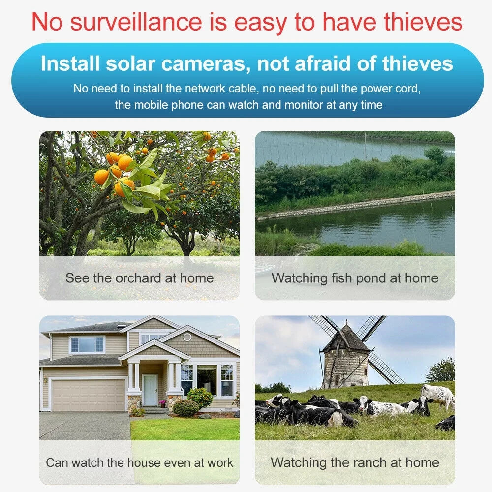 Solar Outdoor IP66 Wireless 1080P PTZ PIR Detection, Surveillance Camera Audio, 2-Way Detection AI HD Waterproof, Security WIFI Camera, DFITO Human CCTV Camera Security Motion