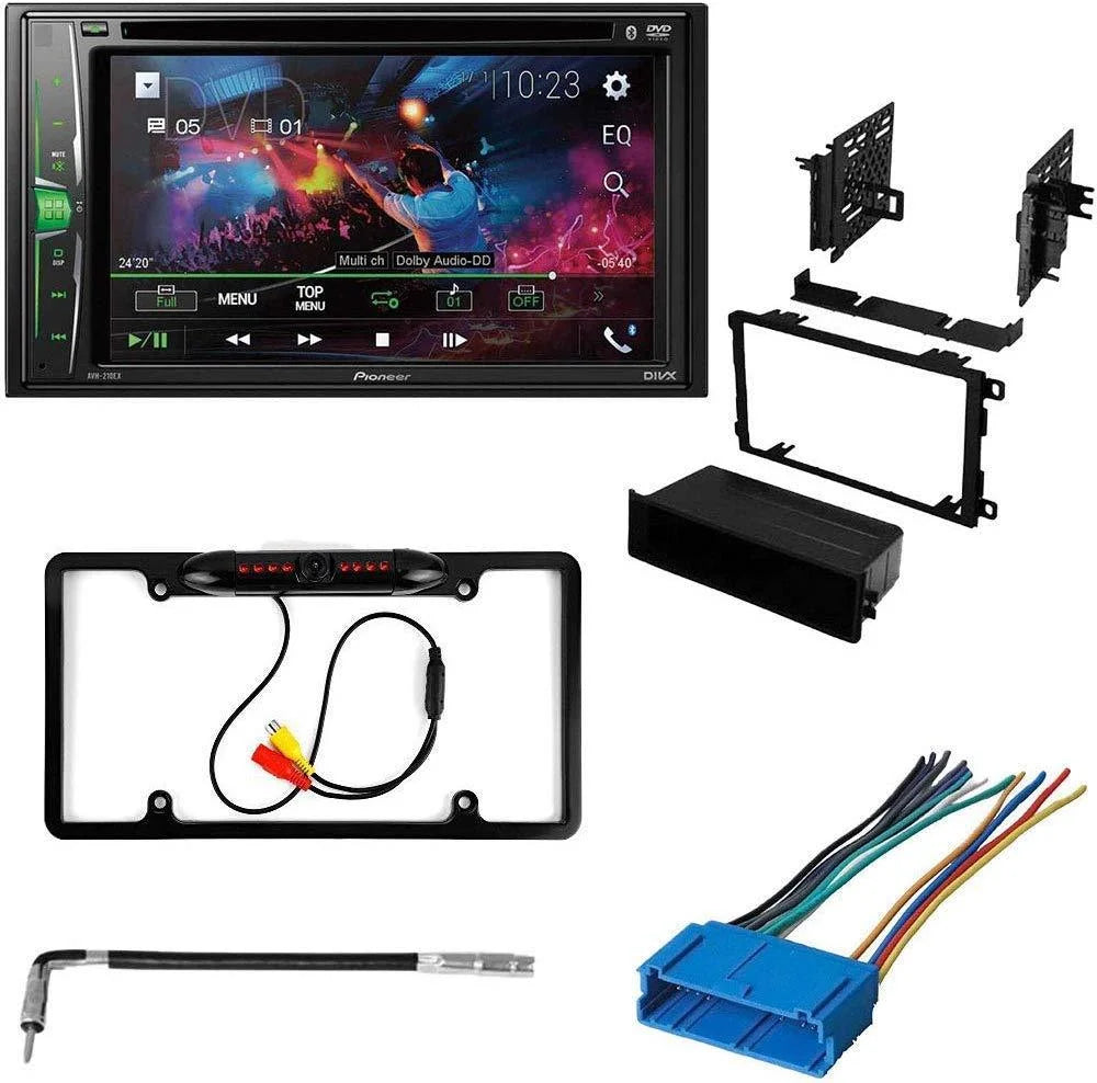 Camera/Installation Receiver Kit/in-Dash Touchscreen LSS WVGA DVD/CD 6.2" 1996-1999 Oldsmobile Bluetooth/Backup Digital Pioneer Stereo AM/FM Bundle for Media DIN Double with KIT4822 W/ Car