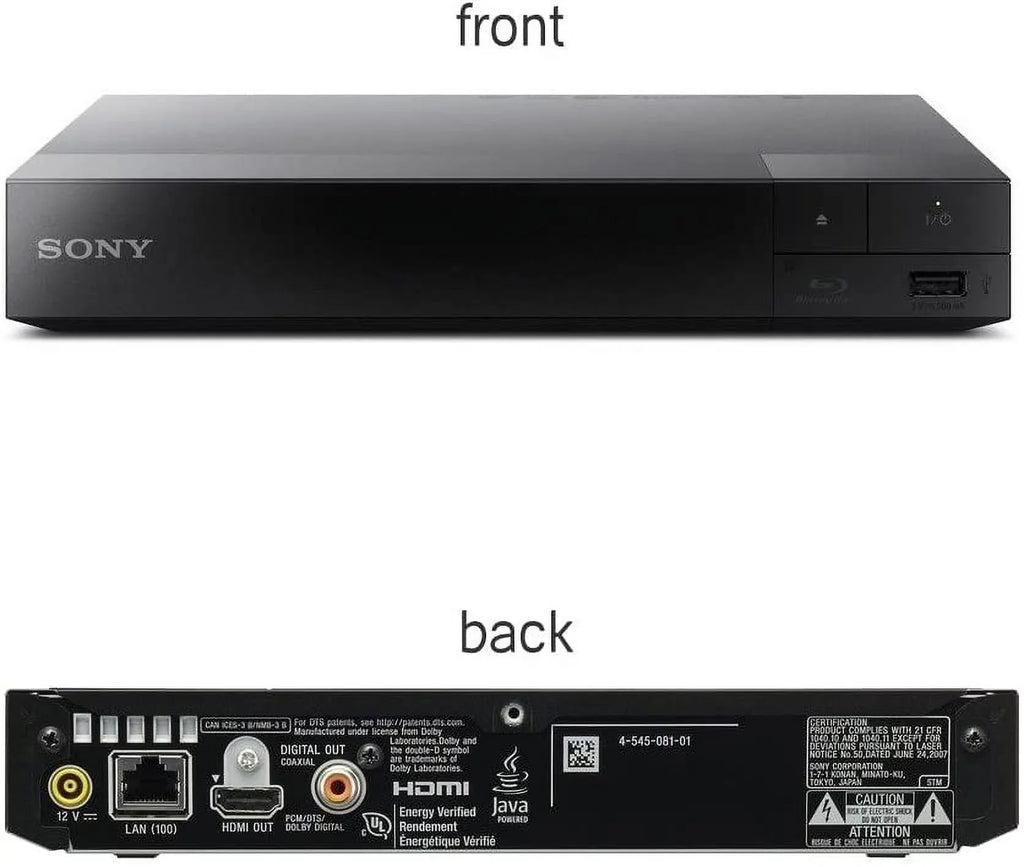 Sony Player & with Mirroring, Streaming Cleaning Blue Tv, Ray/Cd HDMI Players Full Bluray WiFi. Cable, Remote Ray Playback, Player, Control, Video Screen HD for DVD Includes Blu 1080p, Cloth