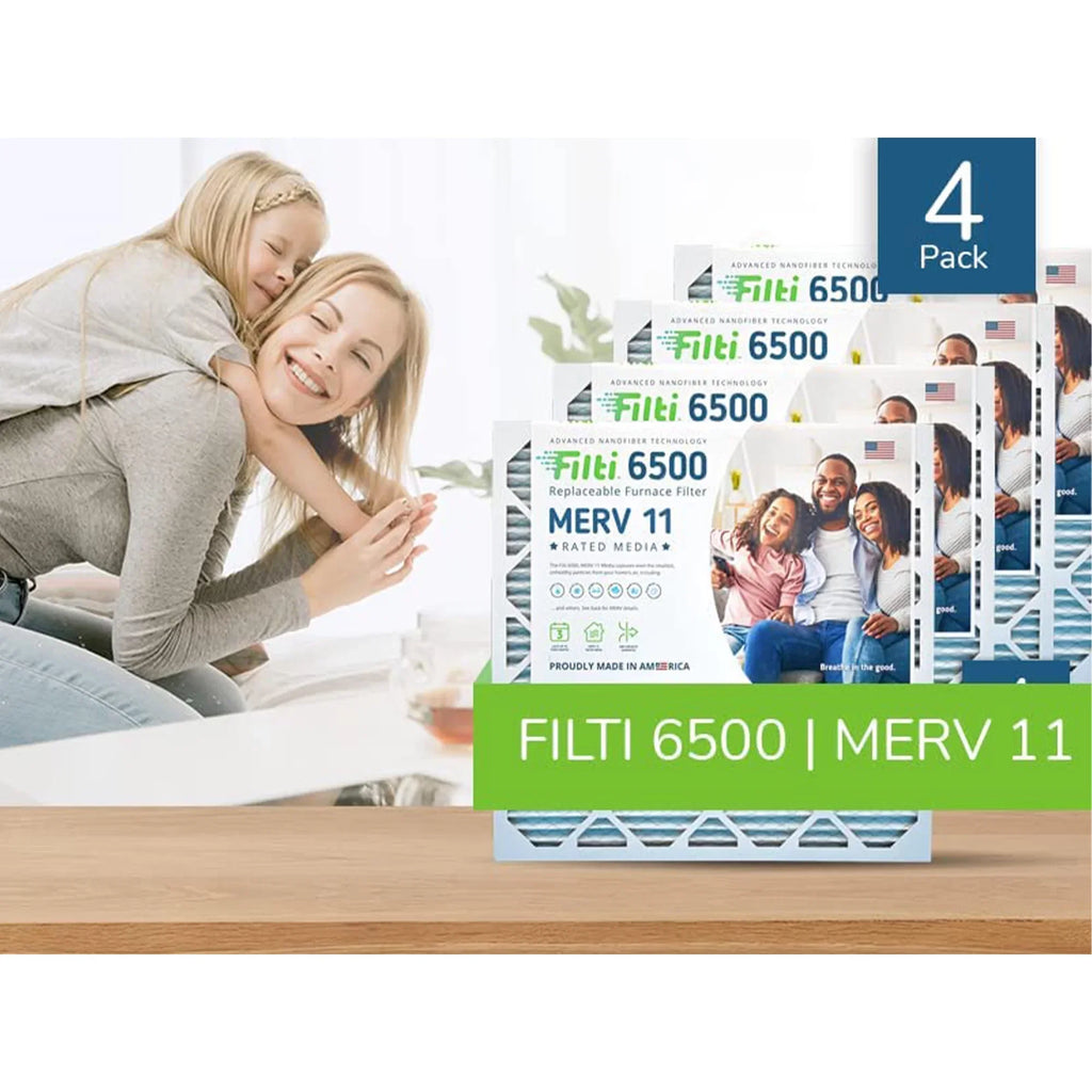 Home 20x25x1 Pleated Filter Furnace 11 MERV Pack) 6500 HVAC Air Filti (4