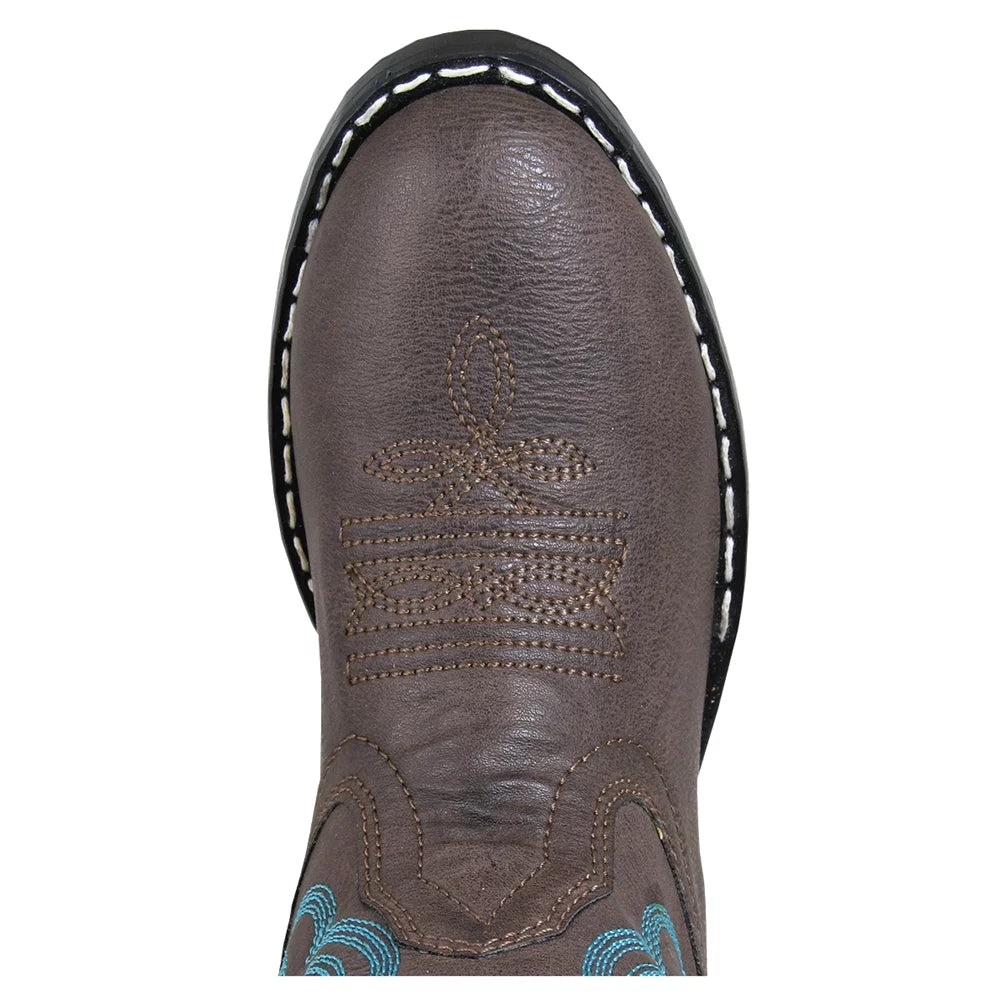 (1623C-13.5R) Boots, Color: R Monterey SMOKY Brown, MOUNTAIN Kids BOOTS Size: Width: 13.5, Western