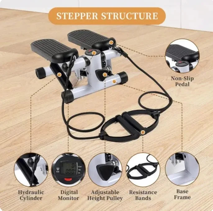Workout Resistance Mini Exercise Equipment Body for Stepping Workout Fitness Stepper Band, Stair with Home Full