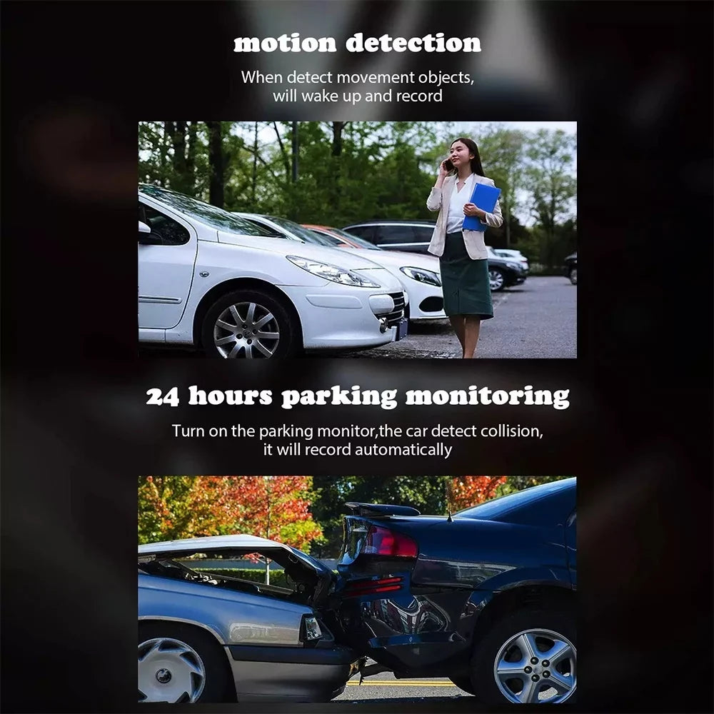 Front Locked, Detection, 1080P 1.5in and Dash Driving Dual Channel Parking Loop Motion Dashboard 2 Recorder Accident Camera Recording, Night SOATUTO Car Vision, IR IPS Cam Cabin Monitoring, with