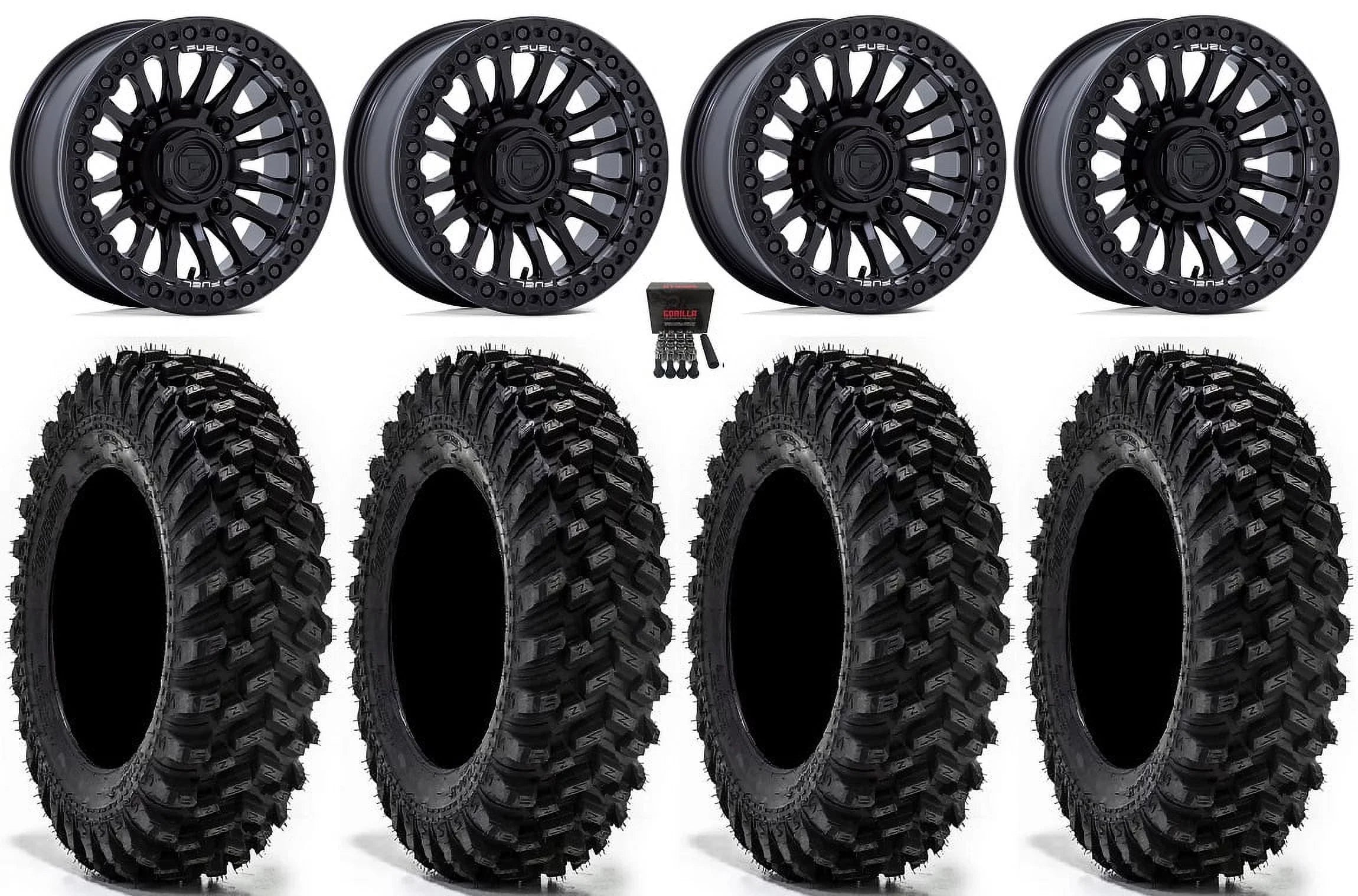 35" Warrior Rincon Tires Bk 15" Wheels Sportsman XT Fuel Bdlk RZR Ranger