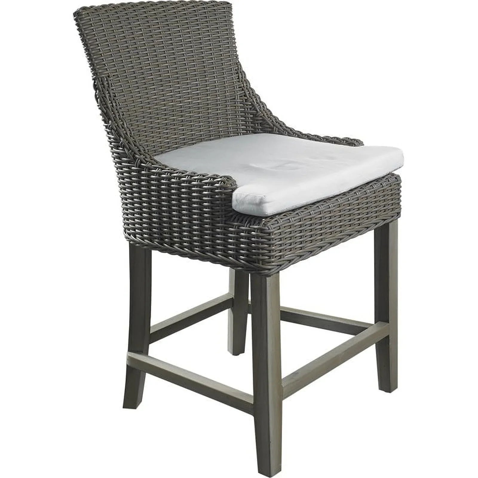 Padma's in Plantation Wicker Counterstool Kubu Alfresco Gray Patio