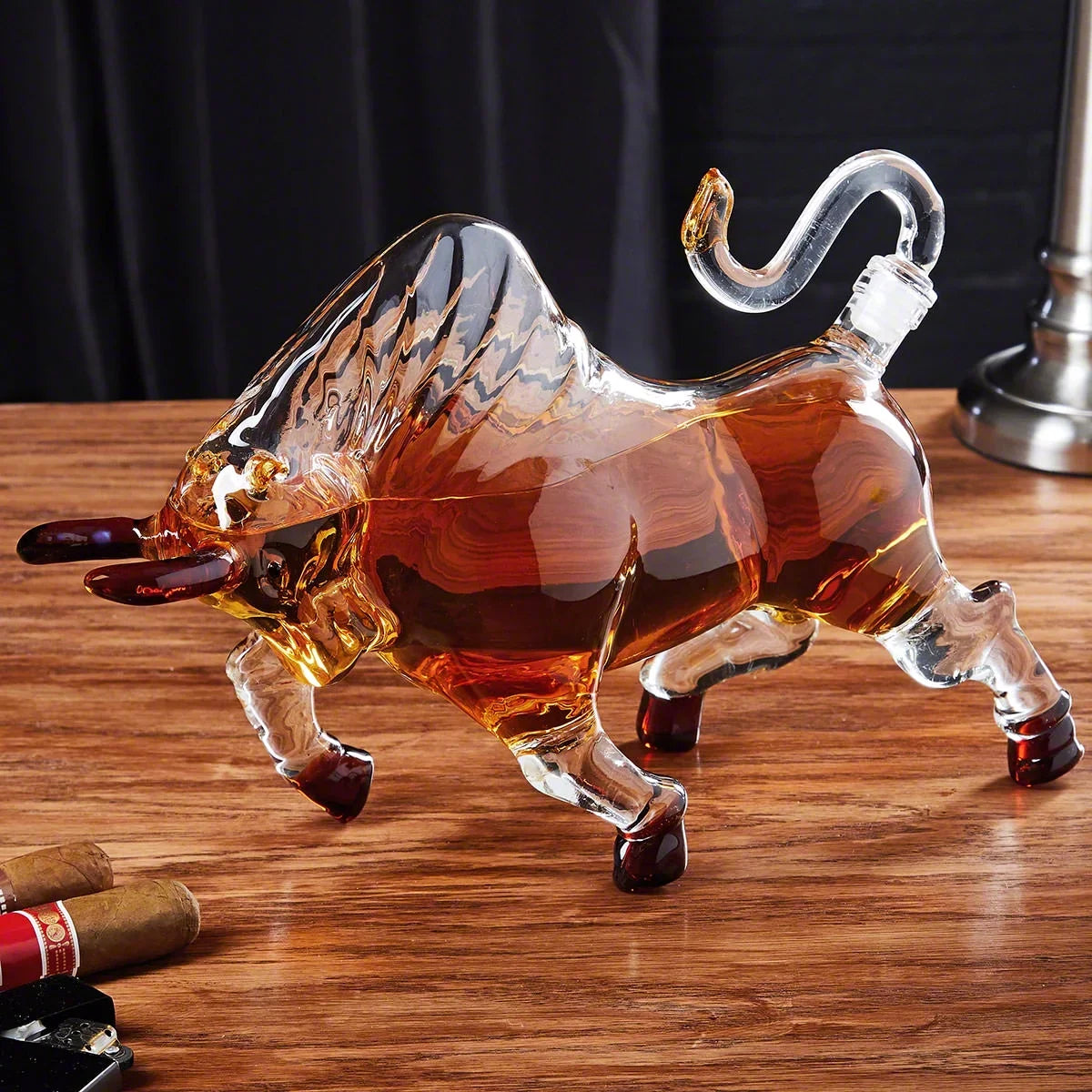 Bull Crystal Decanter Bourbon