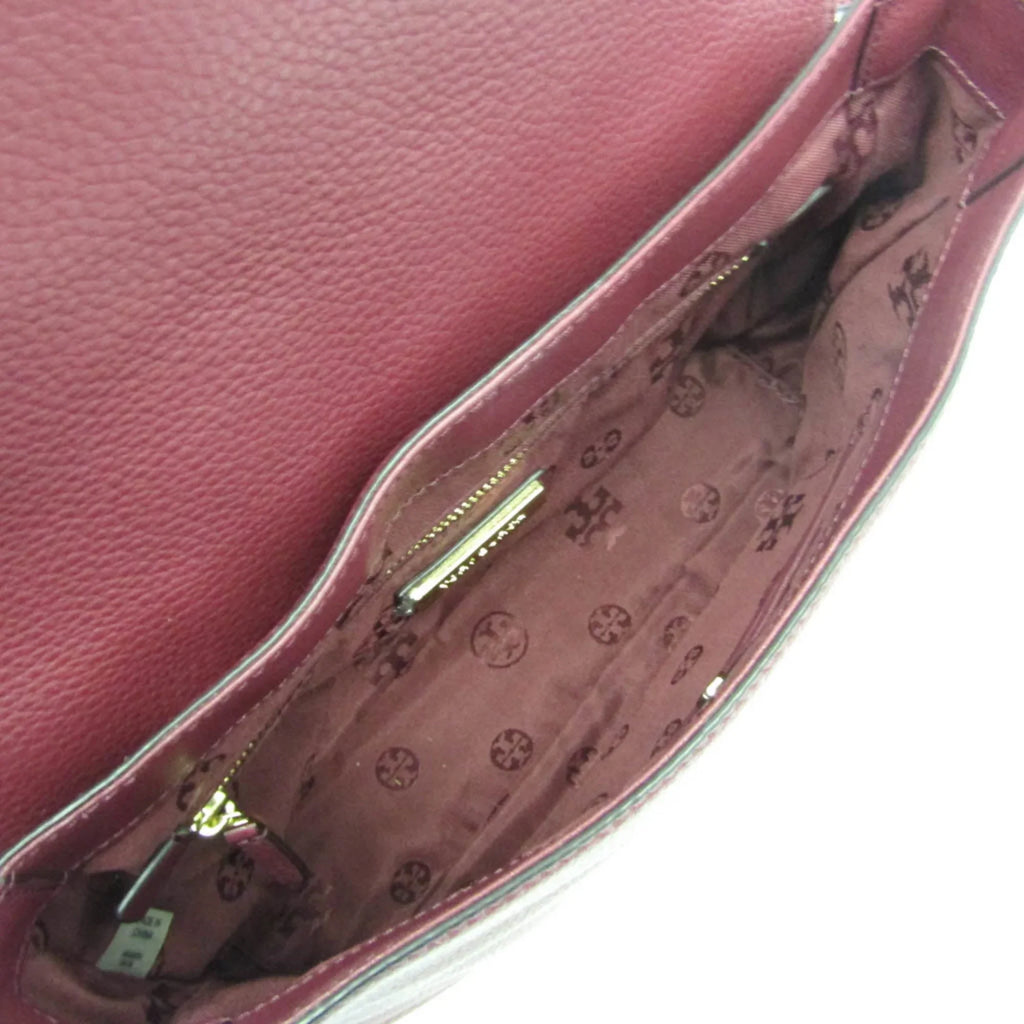 Women's Leather Bag Pre-Owned (Good) Burch Tory Bordeaux Shoulder