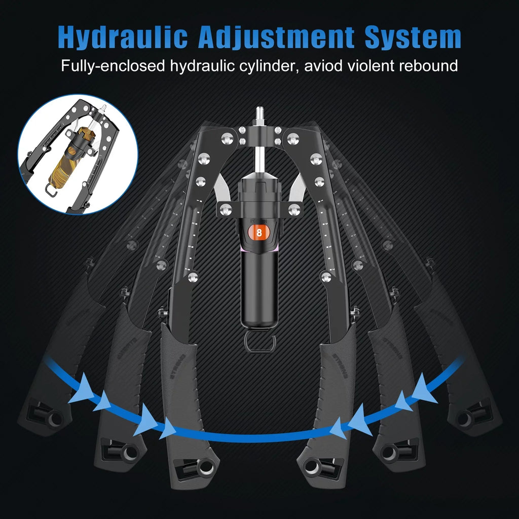 & Arm for Handle, 22-440lbs with Upgrade Home Muscle Power Wheels, Stretchable Expander Hydraulic Chest Training Twister Wheel Exerciser Ab Twister Adjustable 2-in-1 with Roller