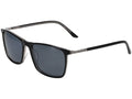 Jaguar JG37203 Sunglasses , Lens, Polarized Frame, Black-Silver 56-17-145, 37203