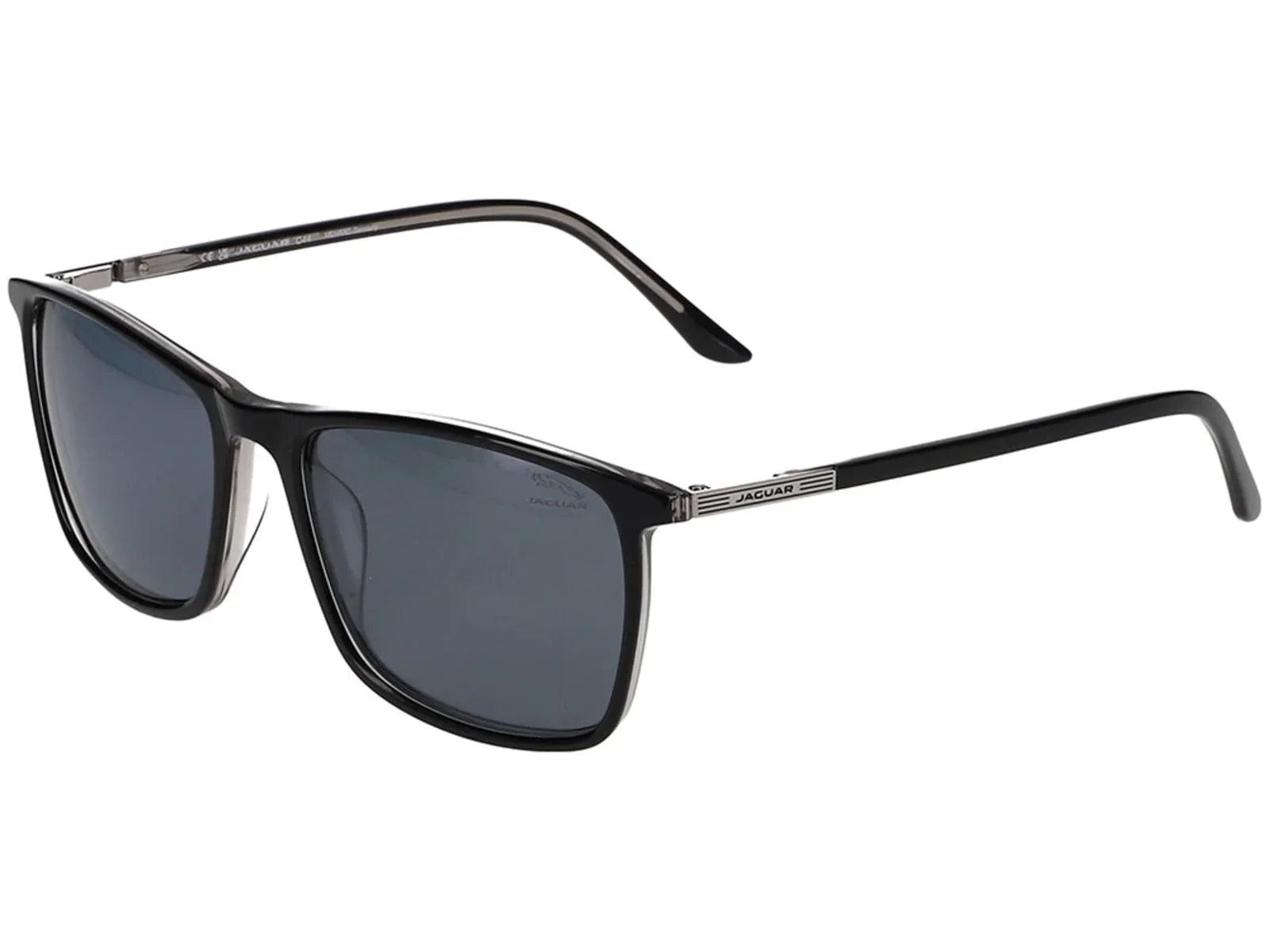 Jaguar JG37203 Sunglasses , Lens, Polarized Frame, Black-Silver 56-17-145, 37203