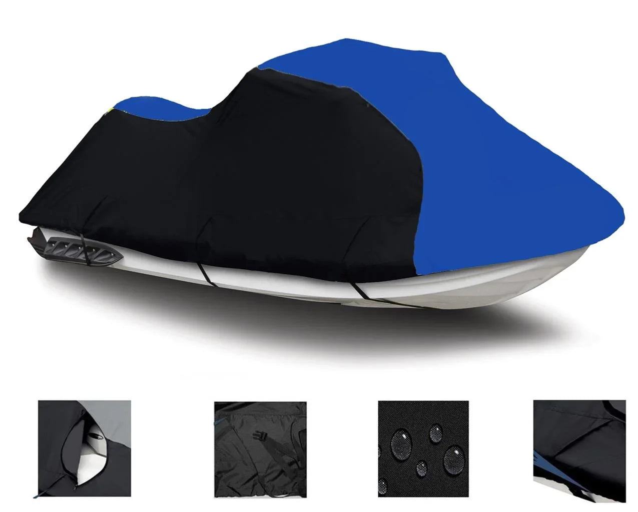PWC ski Doo Sea Di Jet Sea-Doo / Cover 2002 for 600 2003 BLUE GTX DENIER Cover Compatible BLACK HEAVY-DUTY, Bombardier