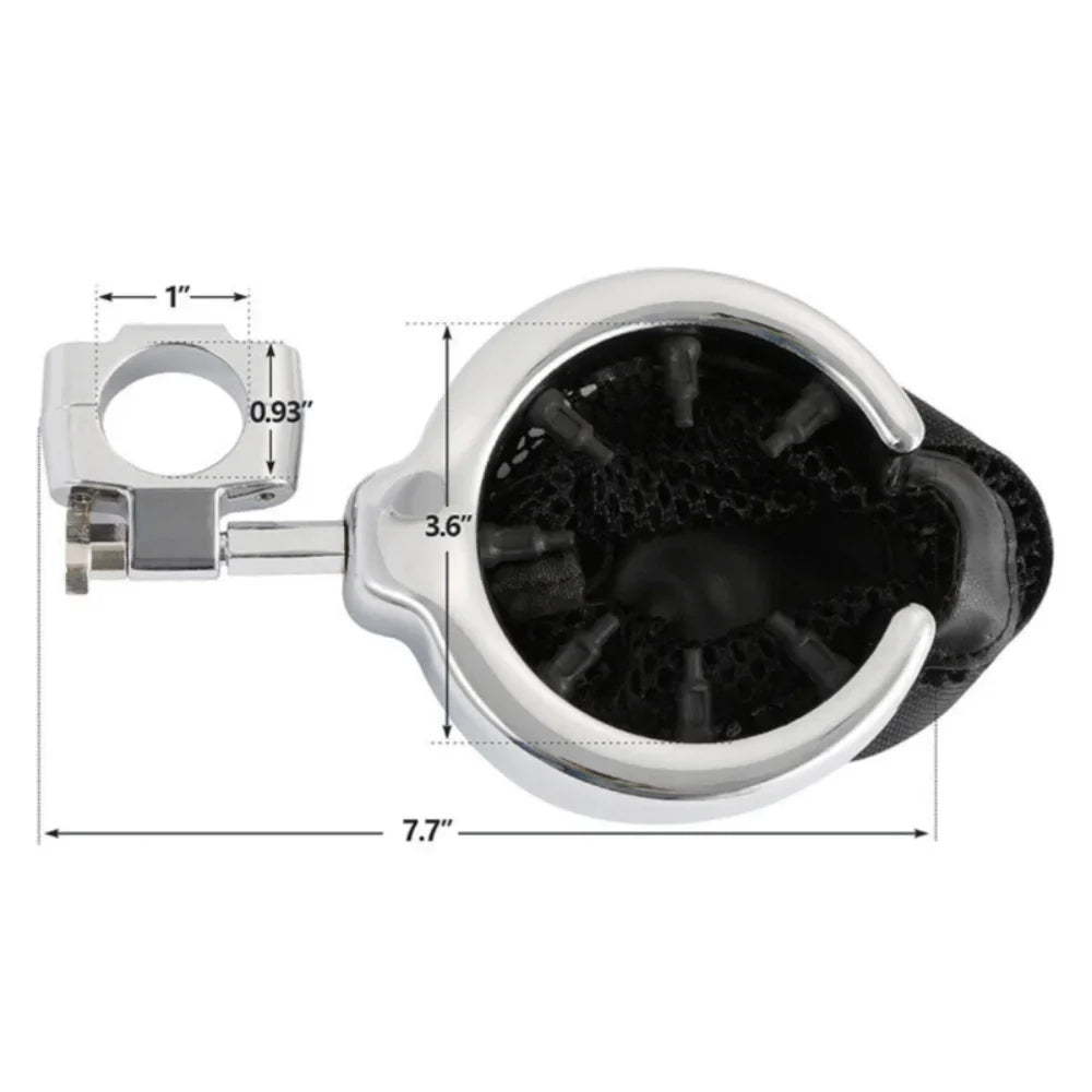 Holder Universal Metal For Basket Motorcycle Harley Teledu Handlebar Drink Cup W/ Mesh
