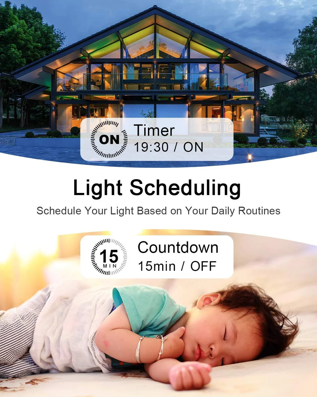Wireless IFTTT, Switch 1969ft Google Smart Light Outdoor Thinkbee 164ft Required, Lamp with Hub LED Switch and No Compatible Control, Assistant Remote Light Indoor Alexa, Ceiling kit, WiFi - 2.4Ghz