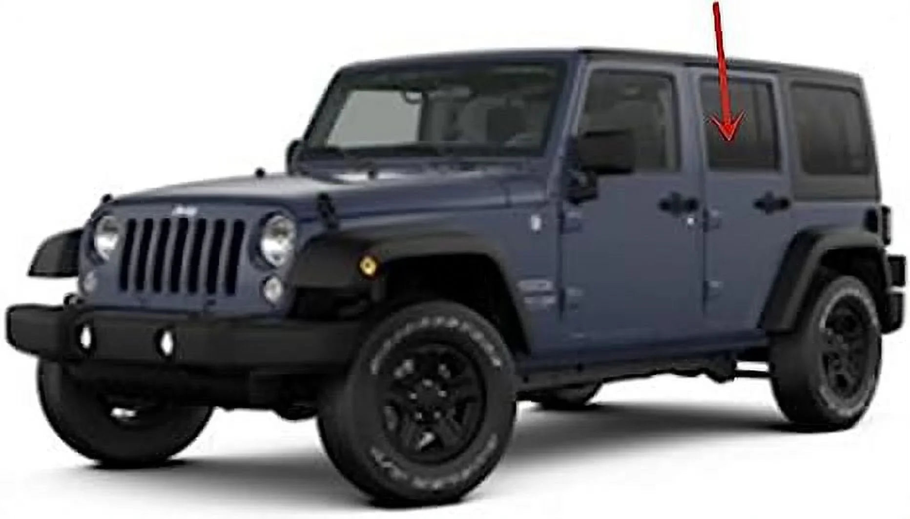 Rear Wrangler Models/ Jeep 2018 Models Side Driver Window Wrangler JK 2007-2017 Left Door Compatible with Door Glass