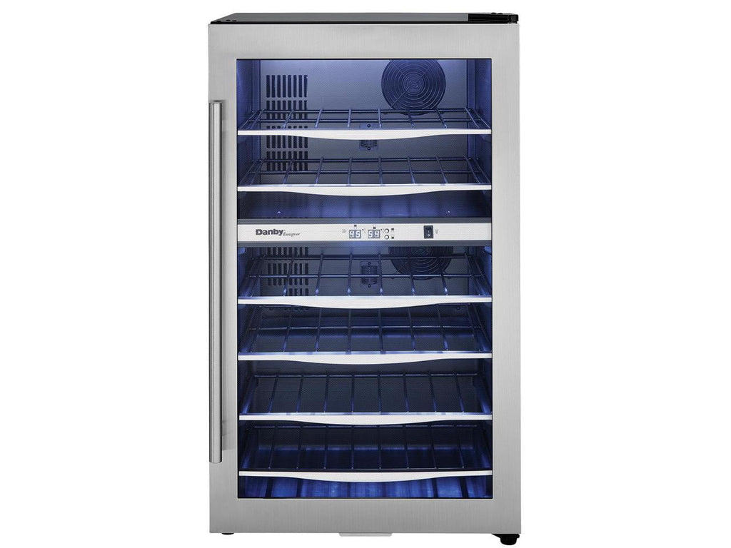 Wine Cooler Designer Refrigerator 38 DWC040A3BSSD Danby Bottle Light Compact LED