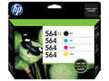 High-Yield Cyan/Magenta/Yellow HP and of HP Black 564XL 564 Cartridges, 4 Pack Ink