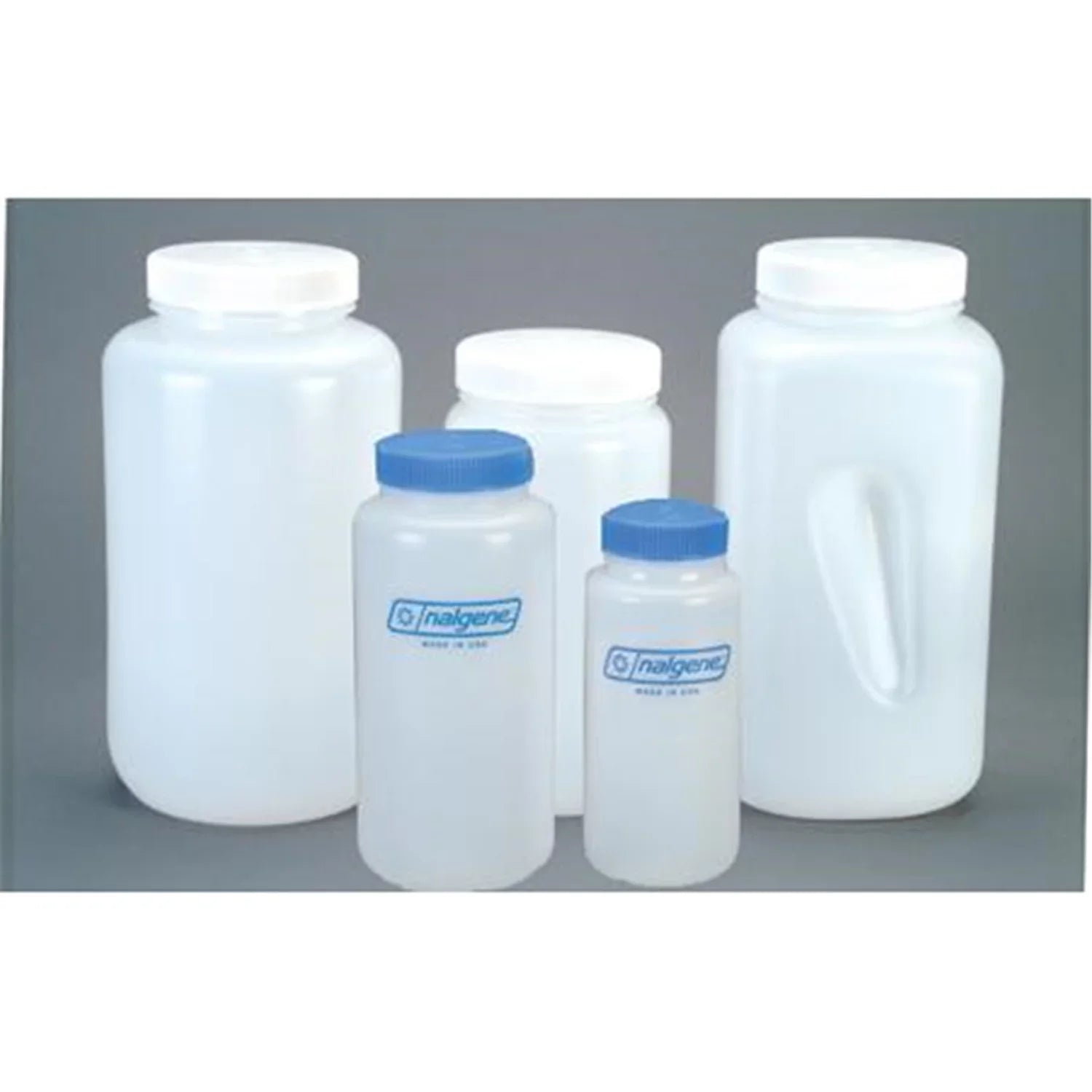 Bottle - White - 2 qt. Wide Nalgene Round Mouth LDPE