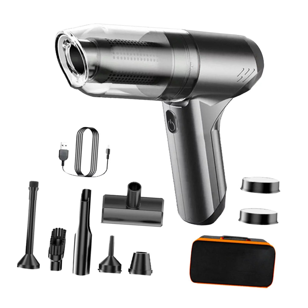 Handheld Compact with Storage with with Portable Floor Brush Bag bag Vacuum gray Cordless