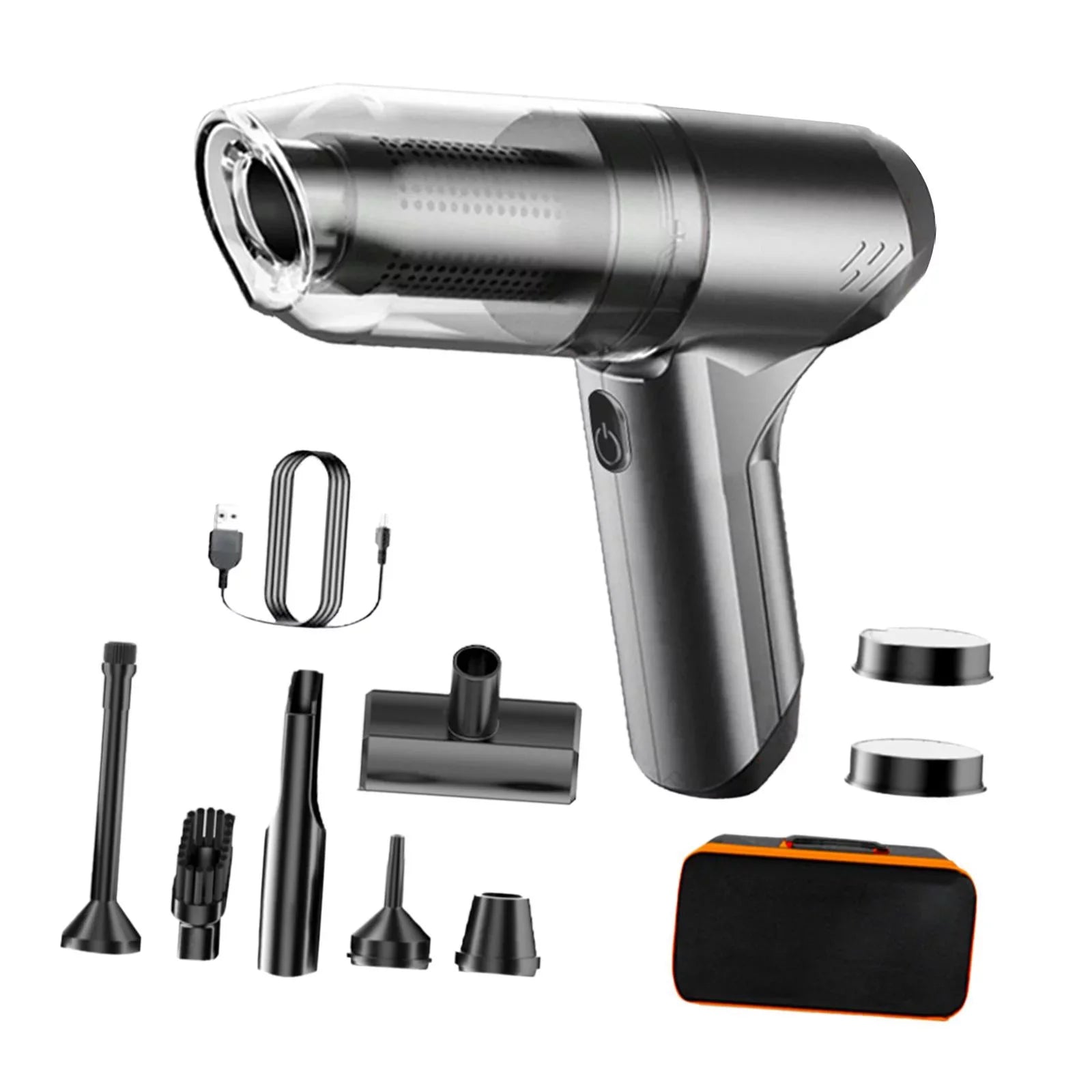 Handheld Compact with Storage with with Portable Floor Brush Bag bag Vacuum gray Cordless