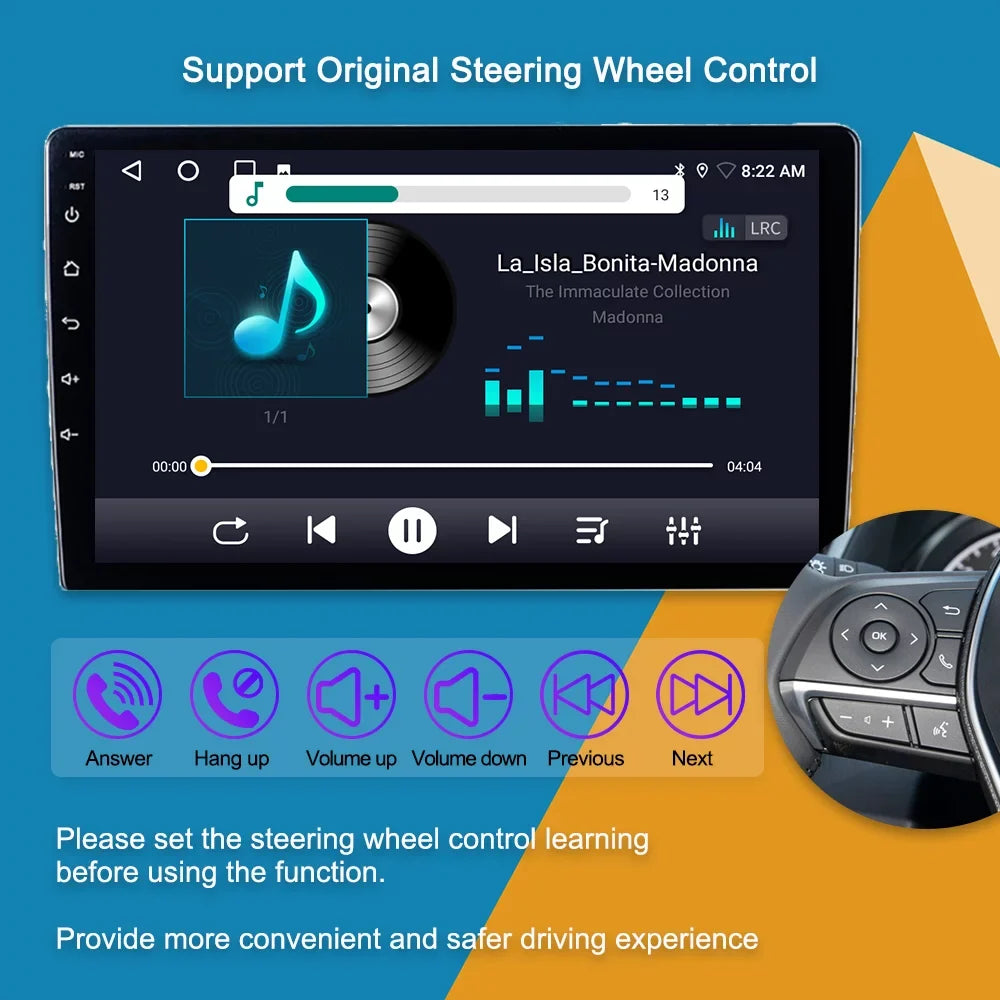 Car Auto 7 Stereo 2008 With - Car Accord Android Android 2002 Carplay Multimedia For Screen Player Honda Touch