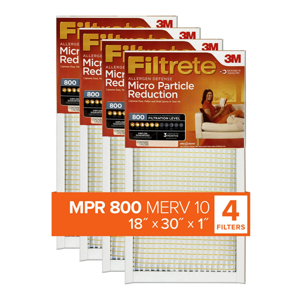 Reduction, MPR 18x30x1 MERV 800 Filters Air 4 Filter, 10, Micro Filtrete Particle