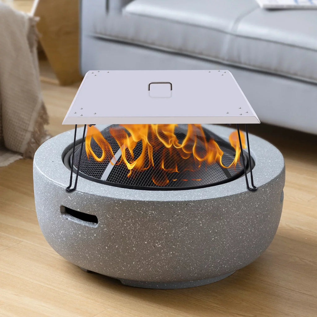 Fire Fire Pit Heat Pit Burner Deflector-Turn Cover Heater Patio into a 30"x30"