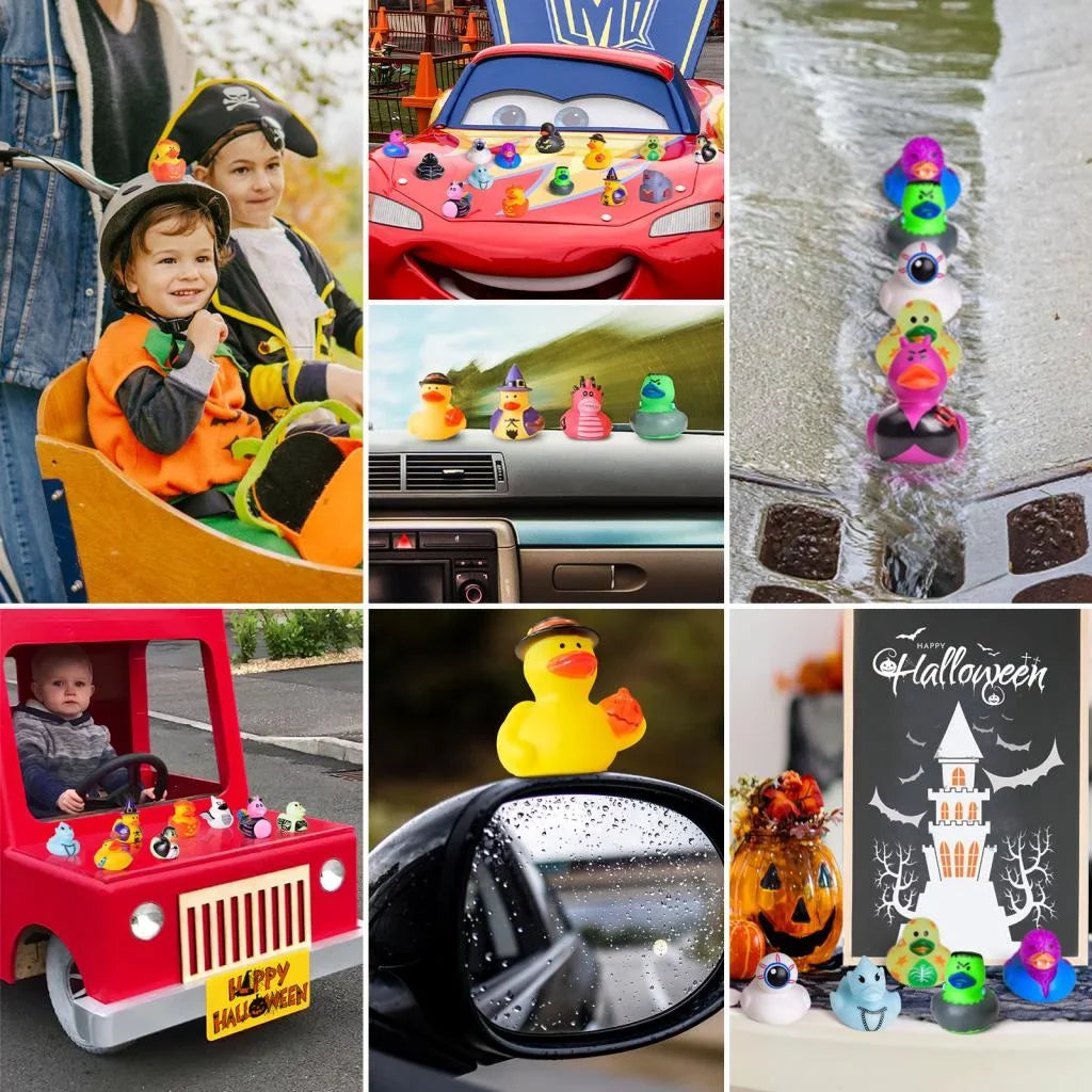 Showers,Halloween Ducks Pcs Treat,Halloween or 24 Baby Trick Decor Halloween Fun for Party Favors Bath Ducks,Rubber Little Toys Rubber Toys