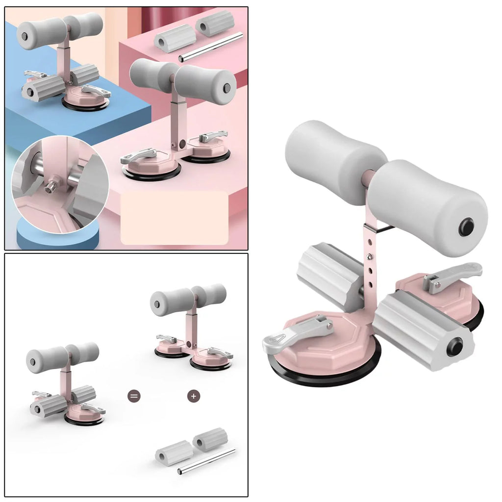Abdominal Pink Floor Exercises 3 Gray with Abs - Powerful Height Equipment Cup Bar Sitting Settings Suction