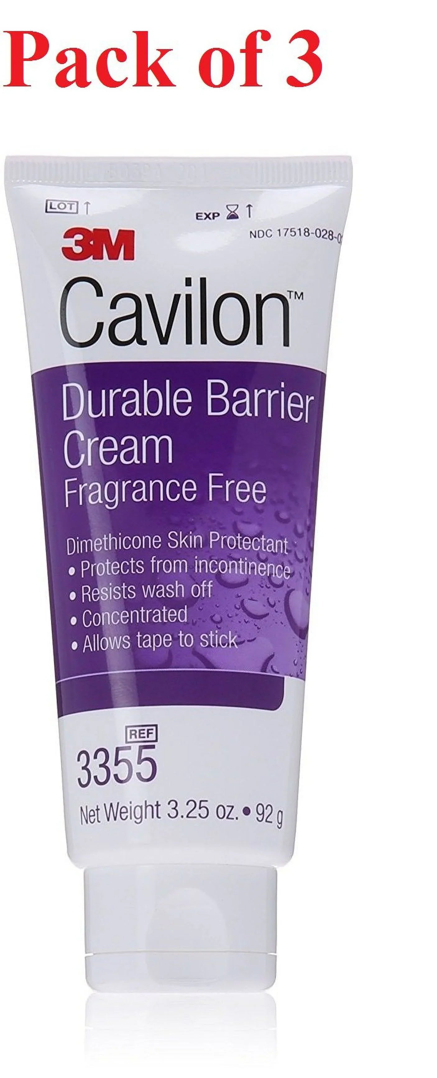 Barrier - 3M Cavilon 3.25 3 Durable oz Pack Cream