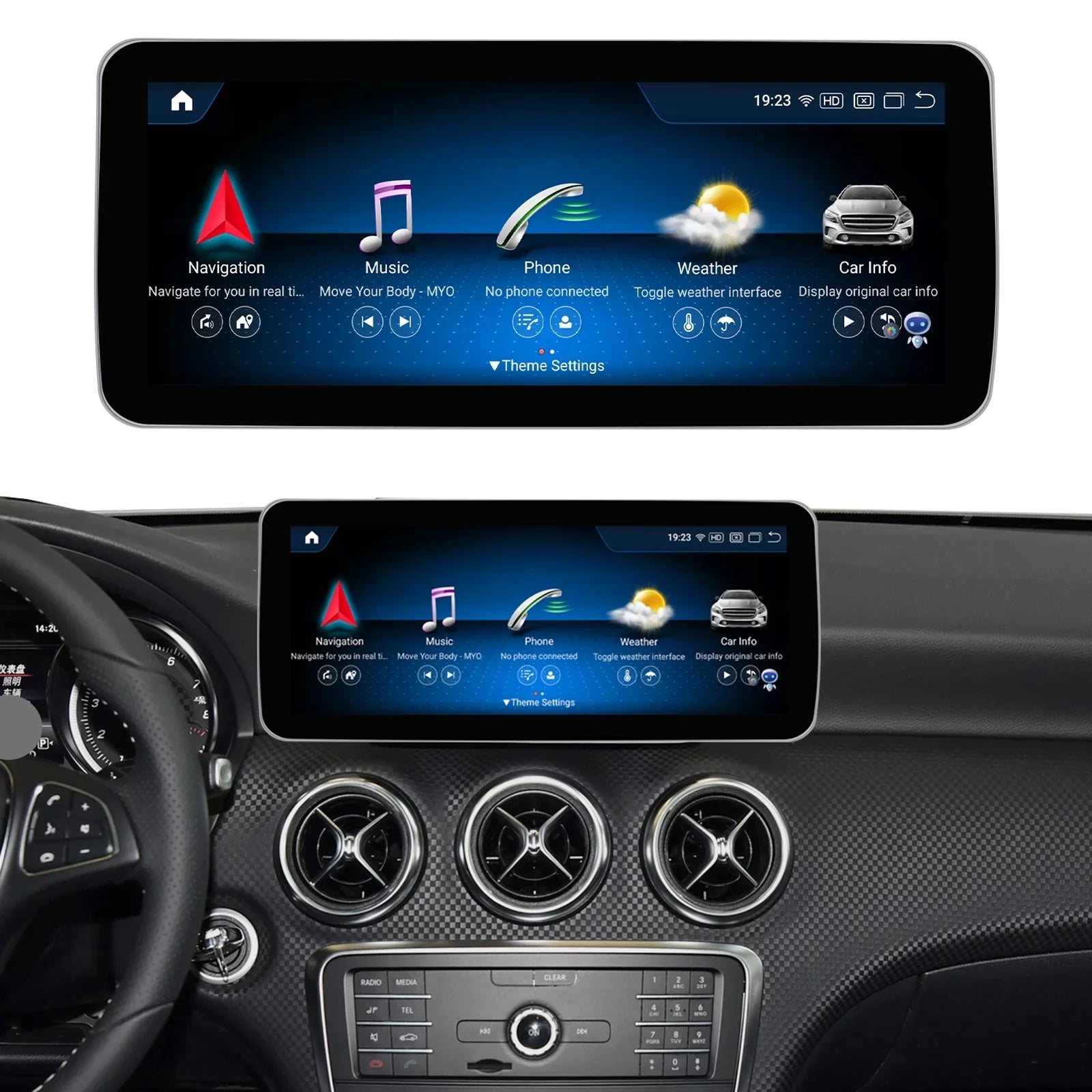 Android X156 Navigation Screen 10.25" Android for Wireless Road GLA Class 2016-2018 Car Mercedes CLA 13 5.0, C117 Benz Camera Touch 8GB+256GB  NTG Carplay Top Stereo Car Auto Support A