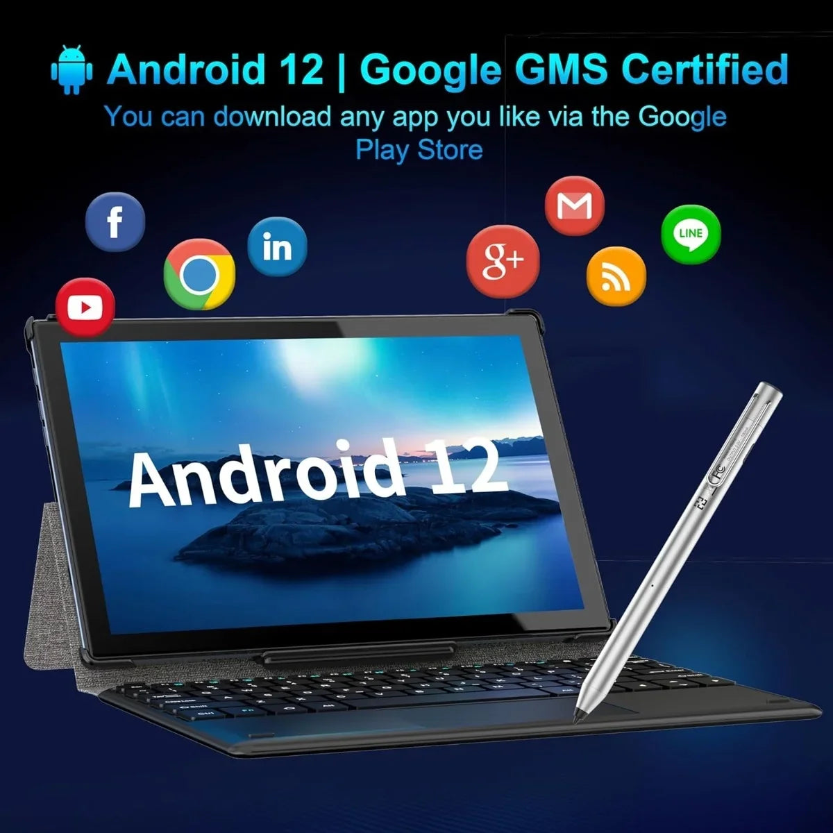 10.1" Full Hub, HD BYYBUO Entertainment Radio, Bluetooth Your Display, FM 12 Android Tablet: