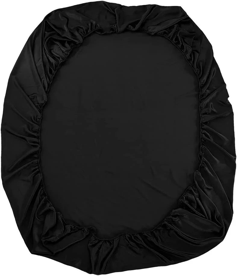 Sheet 19 Luxury Fitted Seamless, Mulberry Black Queen, HAOFEI Silk Momme